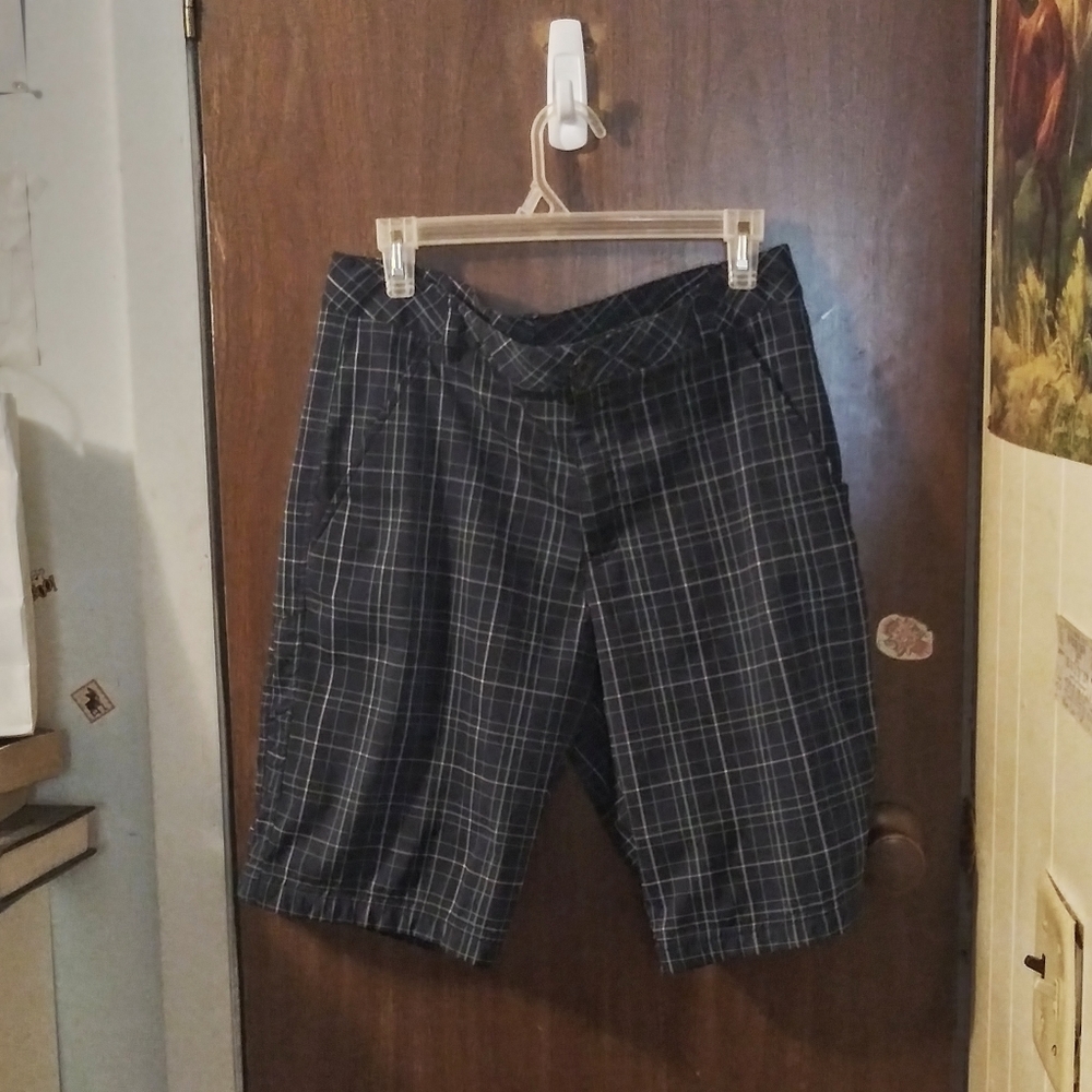 Fila Blue & Green Checkered Golf Shorts Waist 32